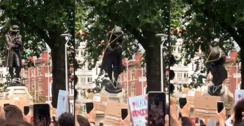 تم-تدمير-تمثال-عمره-120-عامًا-من-قبل-المتظاهرين-الذين-خرجوا-احتجاجًا-على-العنصرية-في-بريطانيا