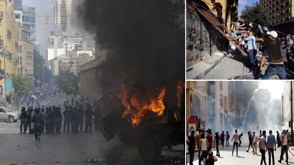 لبنان:-محتجون-يخربون-عدة-وزارات-،-وأصيب-أكثر-من-100