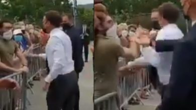 بالفيديو:-صفع-رجل-الرئيس-الفرنسي-إيمانويل-ماكرون-،-واعتقل-اثنان