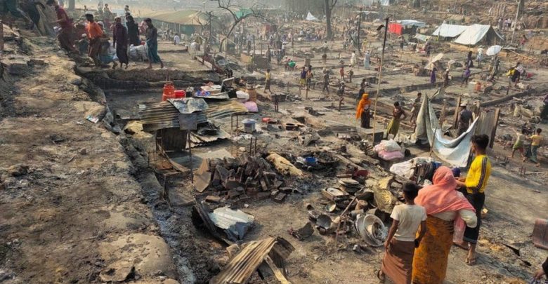 أسفر-إطلاق-النار-العشوائي-على-مخيم-الروهينجا-للاجئين-على-الحدود-بين-بنغلاديش-وميانمار-،-عن-مقتل-7-أشخاص-على-الأقل